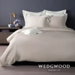 【WEDGWOOD】60支100%天絲素色兩用被枕套床包四件組-簡約米卡其(特大)