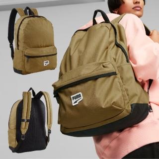 【PUMA】包包 Downtown 男女款 棕 黑 後揹包 雙肩背 書包 大學包 刺繡 小LOGO(079659-04)