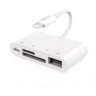 【Bill Case】四合一 蘋果Lightning SD TF USB讀卡器同步充電OTG轉接線(支援iOS 10~18及更新系統)