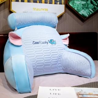 【CGW】乳膠床頭靠枕冰絲沙發靠枕含頭枕組(60x40cm三角靠枕靠墊 /腰枕/抱枕/護腰靠枕)