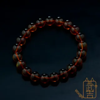【Woogie武吉珠寶】天然琥珀蜜蠟棕紅茶珀手鍊(8mm乾淨變色龍)