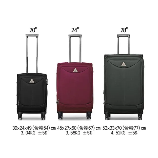 【KANGOL】24吋行李箱超輕量商務箱(耐重提把可加大容量P360度靜音萬向雙飛機旋轉耐摔撞四邊護角)