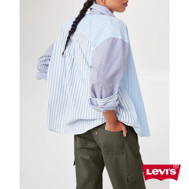 LEVIS 男款 寬鬆版工裝法蘭絨襯衫 大地黃格紋色系 人氣