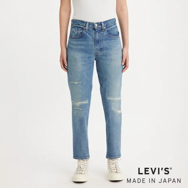 【LEVIS 官方旗艦】MADE IN JAPAN MIJ日本製 女 上寬下窄高腰修身牛仔男友褲/赤耳 熱賣單品 A5893-0002