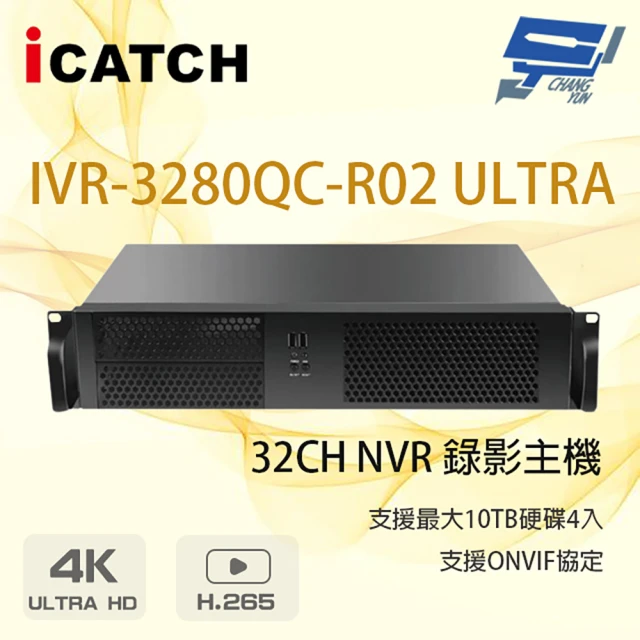 ICATCH 可取 IVR-3280QC-R02 ULTRA 32路 4硬碟 NVR 錄影主機 昌運監視器