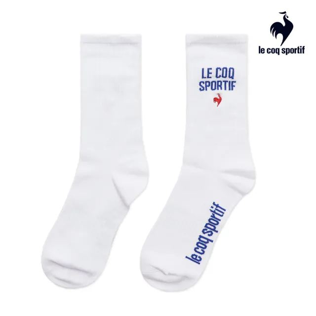 【LE COQ SPORTIF 公雞】中筒襪/運動襪/休閒襪 男女-經典紅藍白色-LWR03203