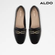 【ALDO】CADODER-簡約金飾皮革樂福鞋-女鞋(黑色)