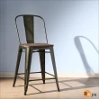 【BuyJM】TOLIX復刻版工業風榆木餐椅/洽談椅