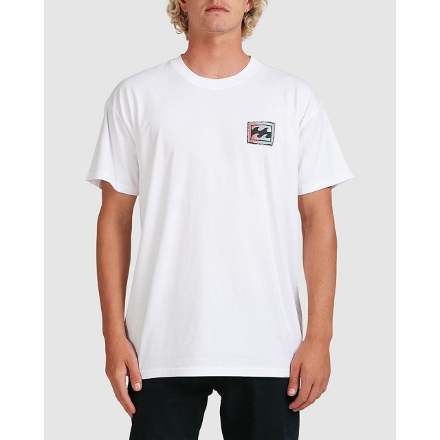 【BILLABONG】BILLABONG CRAYON WAVE TEE 短袖上衣 白 休閒(9517005WH2)