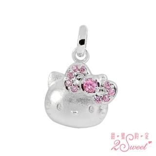 【2sweet 甜蜜約定】Hello Kitty大蝴蝶結系列純銀墜飾附鋼鍊(甜蜜約定 KT 銀墜飾)
