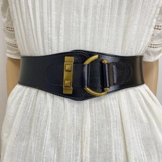 【米蘭精品】現貨+預購 100%真皮皮帶真皮腰封皮帶真牛皮手工寬版女牛仔褲腰帶休閒褲長褲(彈性超寬74eg21)