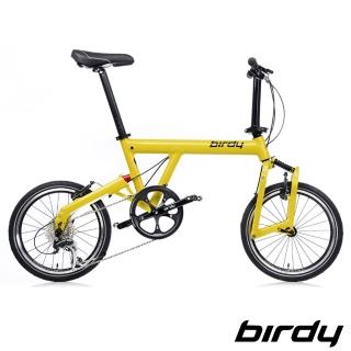 【Birdy】NewClassic 8速18吋鋁合金經典圓管折疊腳踏車/小折-閃耀黃(圓管鳥 鳥車經典)