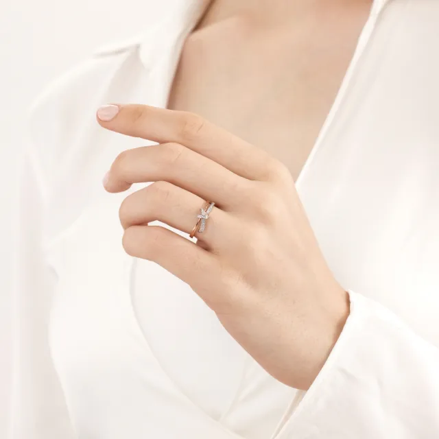 【PROMESSA】12分 同心系列 18K金鑽石戒指