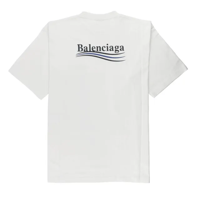 【Balenciaga 巴黎世家】Political Campaign 可樂刺繡 T-shirt(白色)