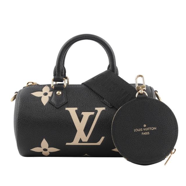 【Louis Vuitton 路易威登】Papillon BB Monogram 雙色牛皮迷你圓筒包(M45980)