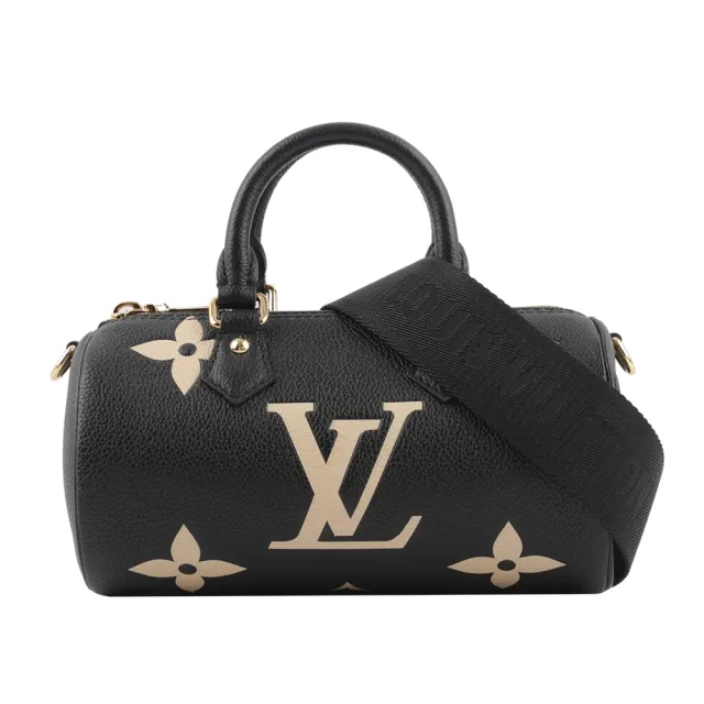 【Louis Vuitton 路易威登】Papillon BB Monogram 雙色牛皮迷你圓筒包(M45980)