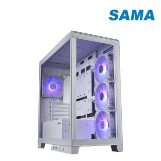 【SAMA 先馬】新境界 幻彩版 {白}M-ATX 電腦機(顯卡限長40cm/塔扇限高16.5cm/Type-C/背插式m-ATX)