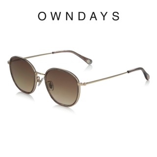 【OWNDAYS】百搭多角金屬框款墨鏡(SUN1071T-2S C2)