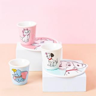 【Disney 迪士尼】迷你杯 shot杯組合 45ml(杯子 小酒杯 瑪麗貓 小飛象)