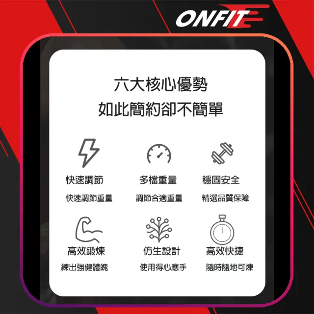 【ONFIT】25LB可調式啞鈴 2入(YL1102)