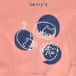 【betty’s 貝蒂思】三隻貓咪印花下擺開衩五分袖T-shirt(共二色)