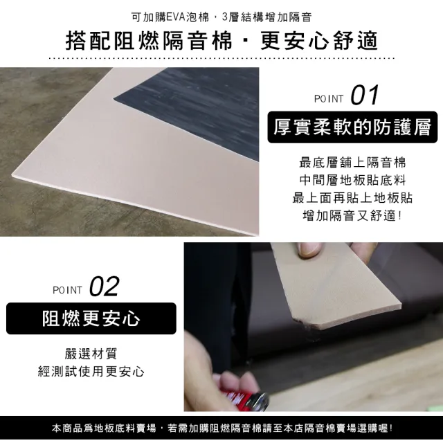 【Akira】不傷地板 可裁切 12片/3坪 MIT台灣製地板貼專用底料(免除膠 直接鋪設 重複使用 無痕)