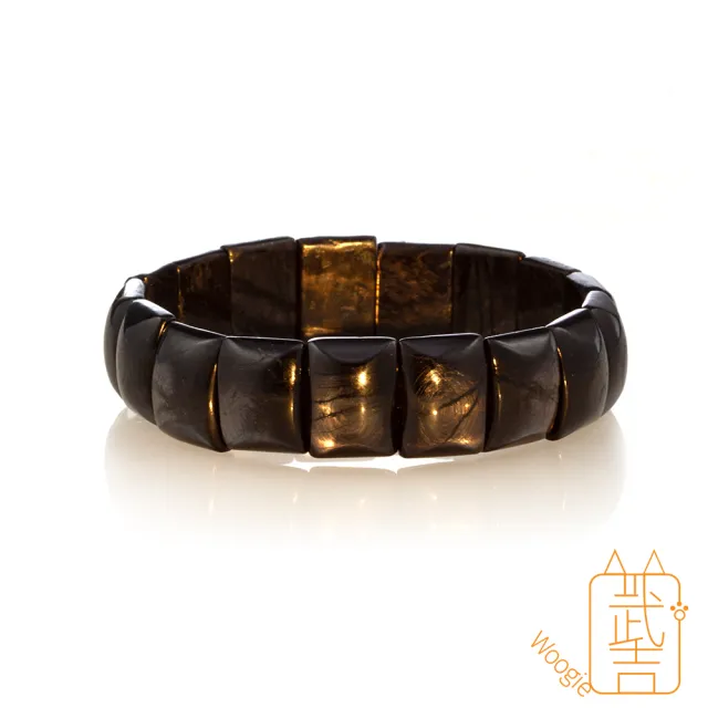 【Woogie武吉珠寶】超強財富能量金運石手排(寬面15-16mm)