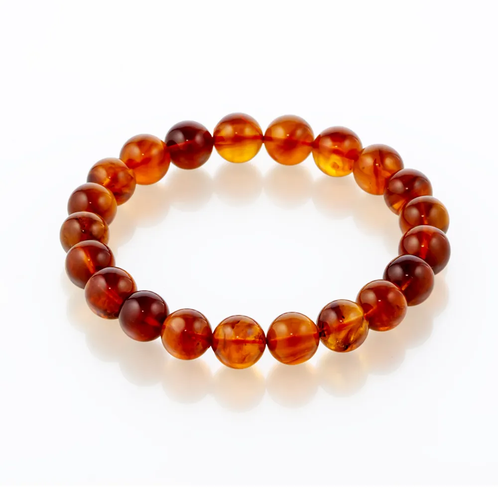【Woogie武吉珠寶】琥珀蜜蠟正宗緬甸血珀手鍊(10-11mm)
