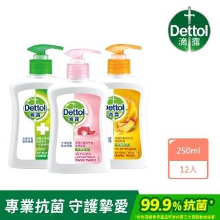 【Dettol 滴露】經典松木/清新柑橘/滋潤倍護潔手液洗手乳(250ml*12入/箱-箱購)