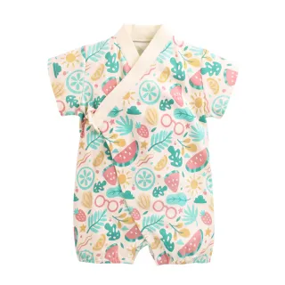【Baby 童衣】任選 造型服 連身衣 日式浴衣 和服 滿印爬服 90049(西瓜綠葉)