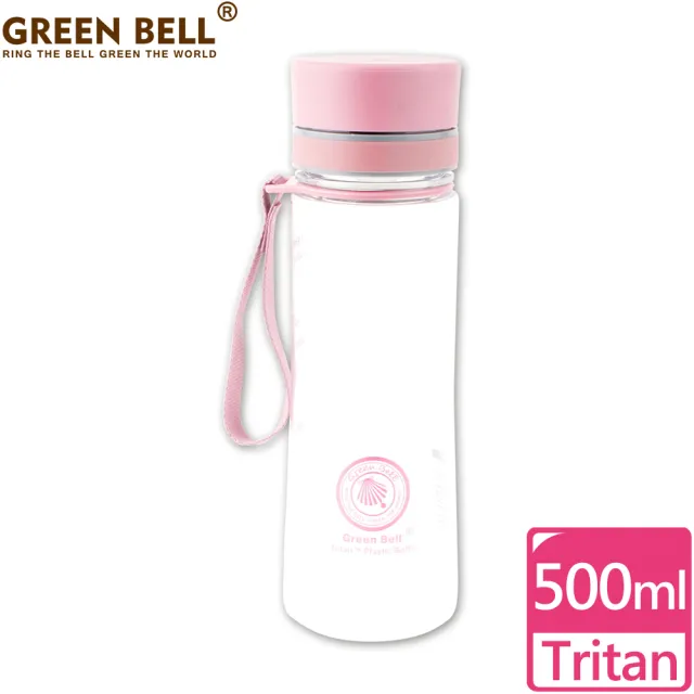 【GREEN BELL 綠貝】Tritan馬卡龍花漾水壺500ml(運動 直飲 寬口)