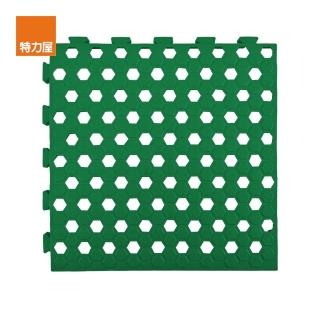 【特力屋】蜂巢組合地墊-綠 4入 30*30*1.2cm