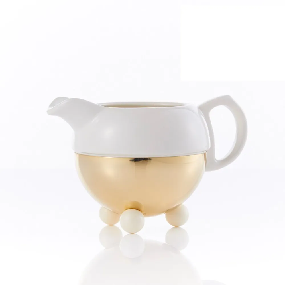 【TWG Tea】現代藝術系列奶盅 Design Gold Creamer in White(白/金)