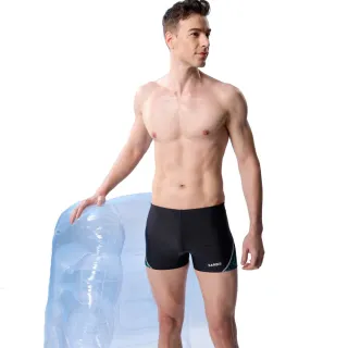 【沙兒斯】樸實素面臀部紋飾四角男泳褲(游泳衣)