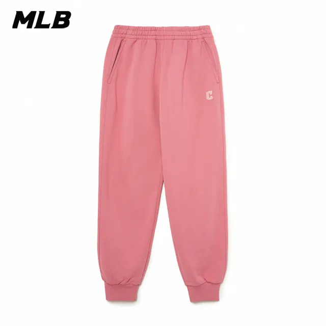 【MLB】小Logo運動褲 休閒長褲 克里夫蘭守護者隊(3APTB0134-45PKM)