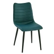 【AT HOME】二入組綠色皮質鐵藝餐椅/休閒椅 現代簡約(朵莉)