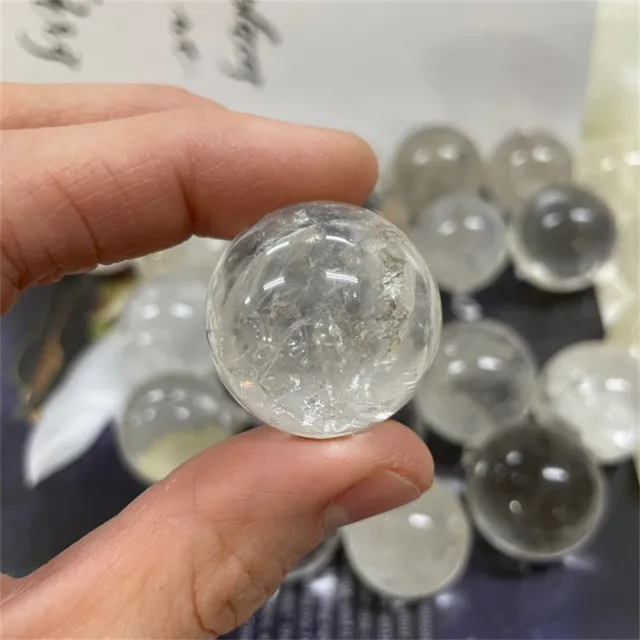 【千奇國際精品】天然白水晶球 2.2〜2.5公分 隨機出貨款(招健康 防小人 療癒小水晶球)
