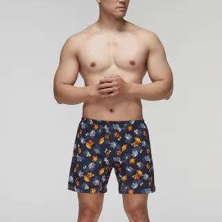 【Mr. DADADO】楓收碩果 M-3L印花四角男內褲 天然絲光棉-吸濕排汗-GHQ340GP(深鐵灰)