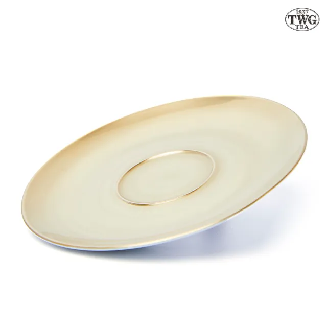 【TWG Tea】魅幻茶盤 Glamour Tea Saucer in Gold Plate and White(耀金)