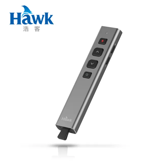 【Hawk 浩客】R500影響力2.4GHz無線簡報器-灰(紅光)