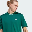 【adidas 愛迪達】上衣 男款 短袖上衣 運動 寬鬆 綠 IJ6462