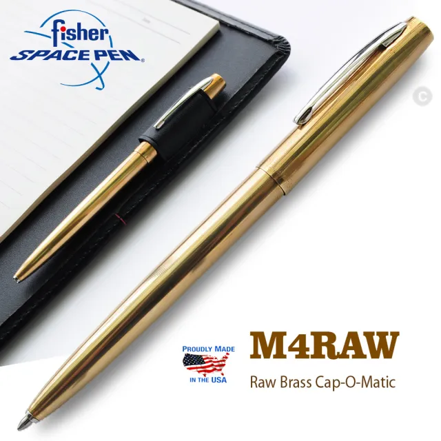 【fisher】M4 系列Cap-O-Matic 黃銅太空筆(#M4RAW)