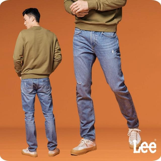 【Lee 官方旗艦】男裝 牛仔褲 / 705 中腰標準小直筒 中淺藍洗水 / 101+系列(LB317062659)