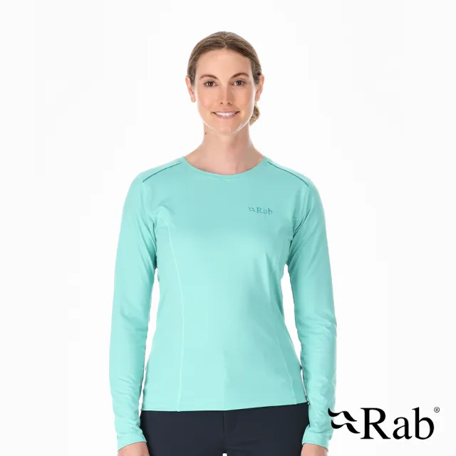 【RAB】Force LS Tee Wmns 長袖透氣排汗衣 女款 融冰 #QBL08