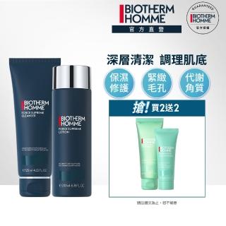 【碧兒泉 官方旗艦館】男仕 極量潔淨緊膚組_潔面霜125ml+緊膚水200ml(BIOTHERM男性保養)