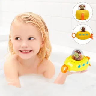 【Skip Hop】官方總代理 ZOO馬歇爾猴拉繩潛水艇(洗澡玩具 戲水玩具)