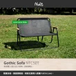 【NUIT 努特】哥德透氣雙人椅 鋁合金對對椅摺疊椅折合椅折疊椅沙發椅(NTC50T)