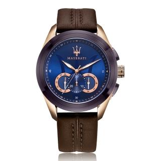 【MASERATI 瑪莎拉蒂】WATCH 瑪莎拉蒂經典三環金款 手錶(R8871612026)