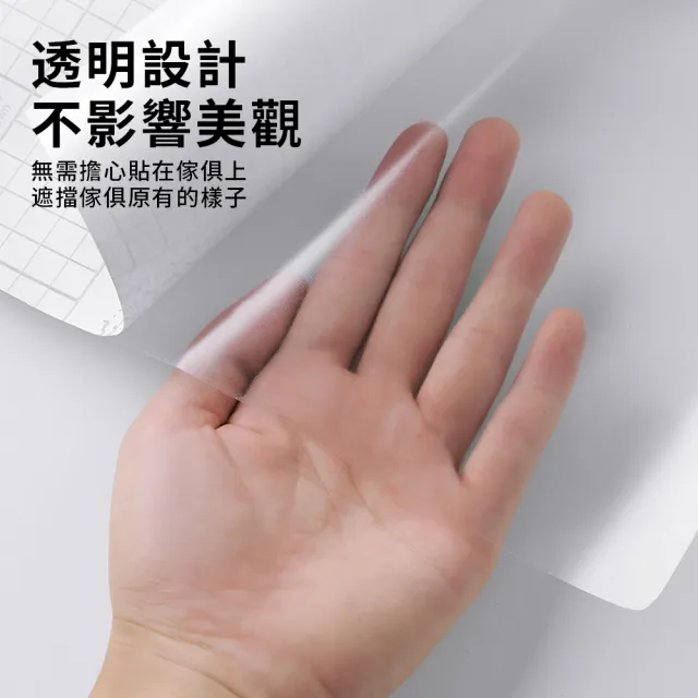 【LZQ】廚房防油汙透明貼紙 自黏式廚房防油壁貼 透明貼膜 瓷磚貼 保護膜(40x500cm/60x500cm)