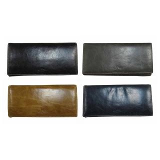 【SNOW.bagshop】長夾中性復古皮夾(二折暗釦式主袋100%進口軟質牛皮革材質大方不折鈔)